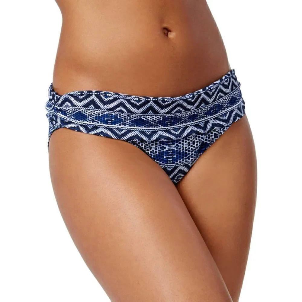 La Blanca Jean Indigo Ruched Bikini Bottom, 12